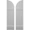 Ekena Millwork Americraft 4-Board (2 Batten) Wood Joined Board-n-Batten Shutters w/ Arch Top, ARW101BQ414X77PRH ARW101BQ414X77PRH - alternate 1